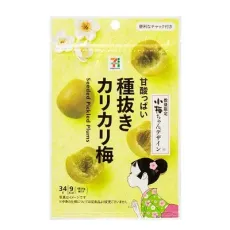 세븐일레븐 새콤달콤한 씨 빼기 바삭바삭 매화 34g 일본편의점