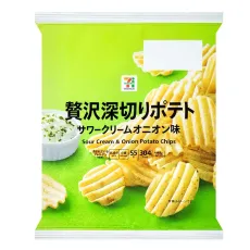 세븐일레븐 호화 심심 감자 사워 크림 양파 맛 55g 일본편의점