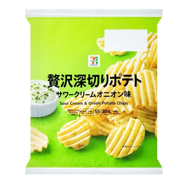 세븐일레븐 호화 심심 감자 사워 크림 양파 맛 55g 일본편의점