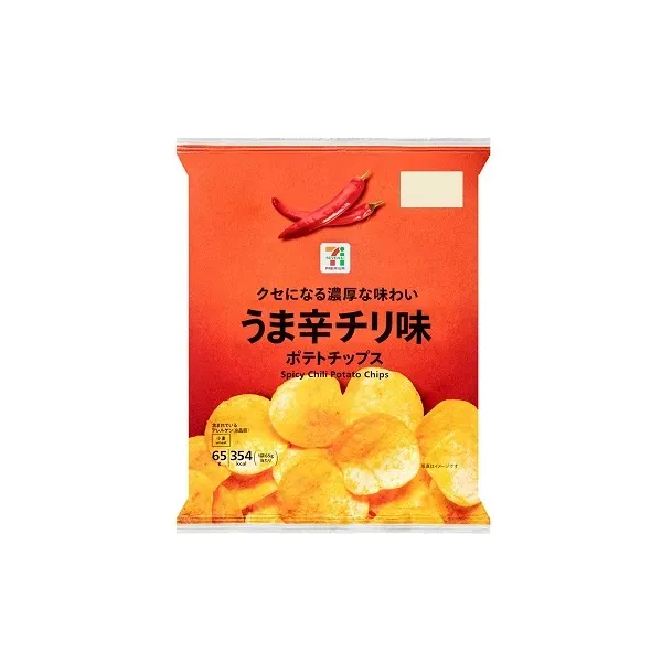 세븐일레븐 감자 칩 맛 칠리 맛 65g 일본편의점