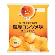 세븐일레븐 감자 칩 농후 콩소메 맛 65g 일본편의점