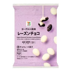 세븐일레븐 요구르트 맛 건포도 초콜릿 42g 일본편의점