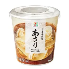 세븐일레븐 컵 된장국 국물 조개 양념 된장 18.5g · 껍질 첨부 조개 5 개 일본편의점