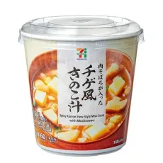 세븐일레븐 컵 된장국 찌개풍 버섯국물 1식 일본편의점