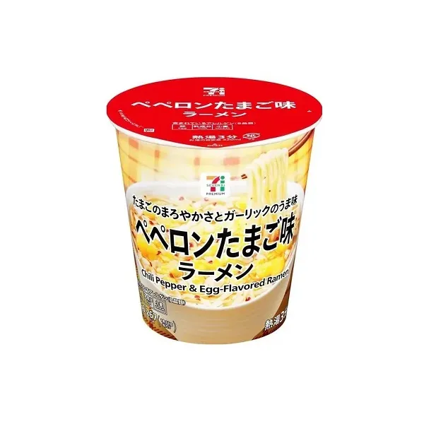 세븐일레븐 페페론 달걀 맛라면 66g 일본편의점