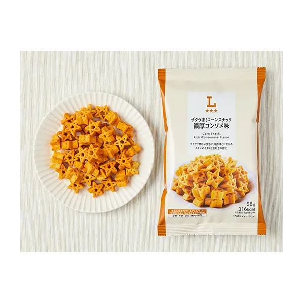 로손 자쿠 우마! 옥수수 간식 진한 콩소메 맛 58g 일본편의점 간식