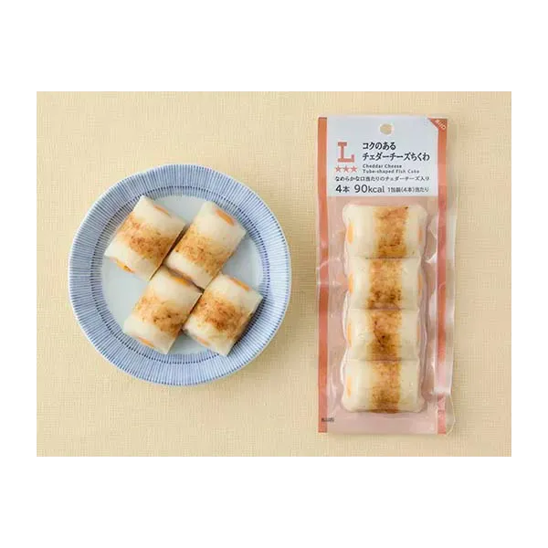 로손 감칠맛이 있는 체다 치즈 치쿠와 일본편의점 간식