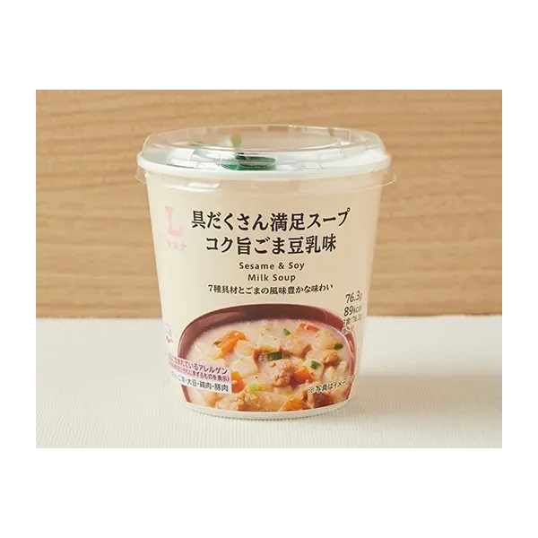 로손 구다쿠씨 만족 스프 감칠맛 참깨 두유미 76.3g 일본편의점 간편식