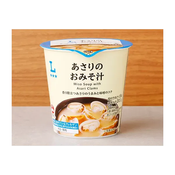 로손 아사리의 오미소 국물 일본편의점 간편식