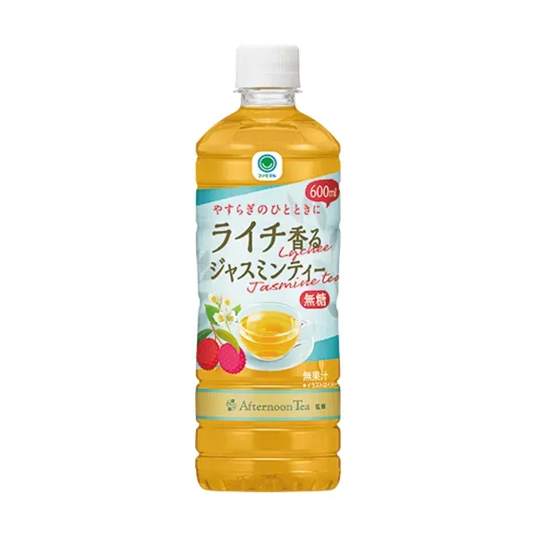 패밀리마트 Afternoon Tea 감수 라이치 향기 재스민 티 600ml 편의점 음료