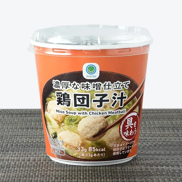 패밀리마트 농후한 된장 원단 닭 만두국 편의점 간편식