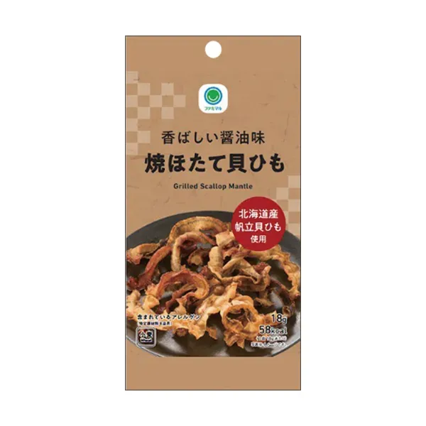 패밀리마트 고소한 간장 맛 구이 호타테 조개 끈 일본편의점 안주