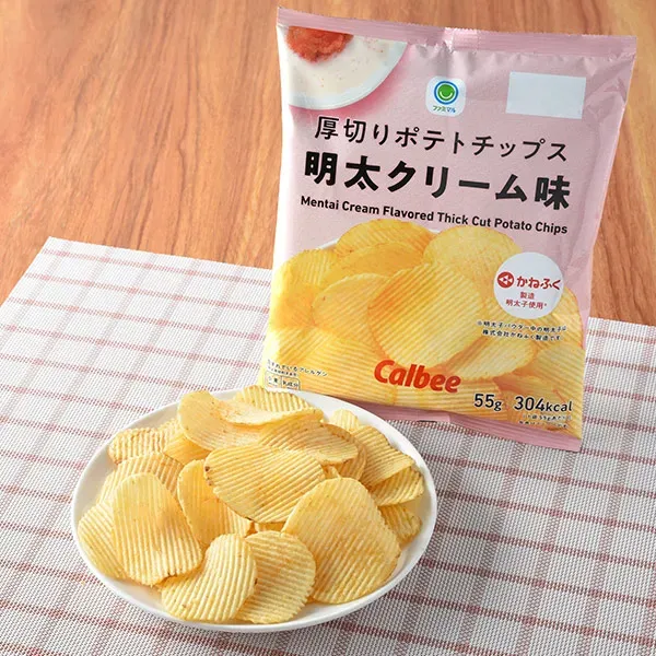 패밀리마트 두껍게 자른 감자 칩 굵은 크림 맛 일본편의점 간식
