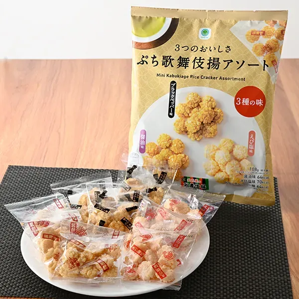 패밀리마트 3개의 맛있는 푸치 가부키 양 아소트 일본편의점 간식
