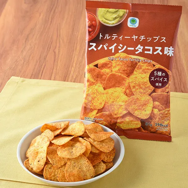 패밀리마트 토르티야 칩스 매운 타코 맛 일본편의점 간식