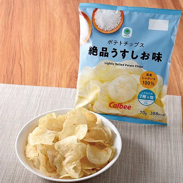 패밀리마트 감자 칩 맛있는 우스시 맛 일본편의점 간식