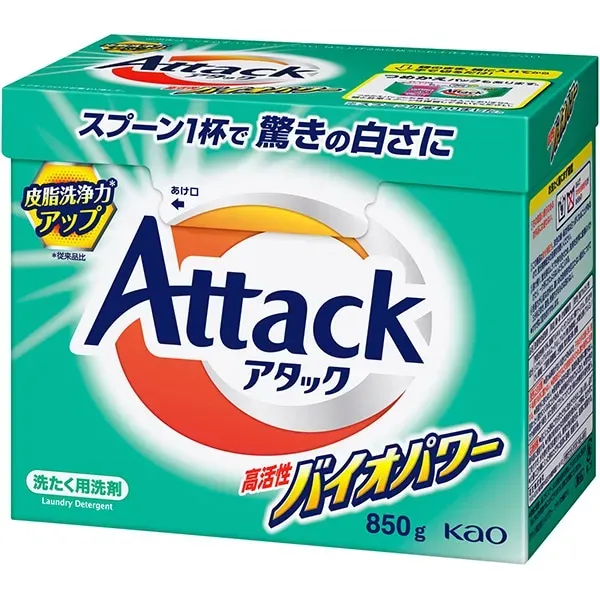 일본 카오 Attack 고활성 바이오 파워 대 850g [세탁 세제 분말]