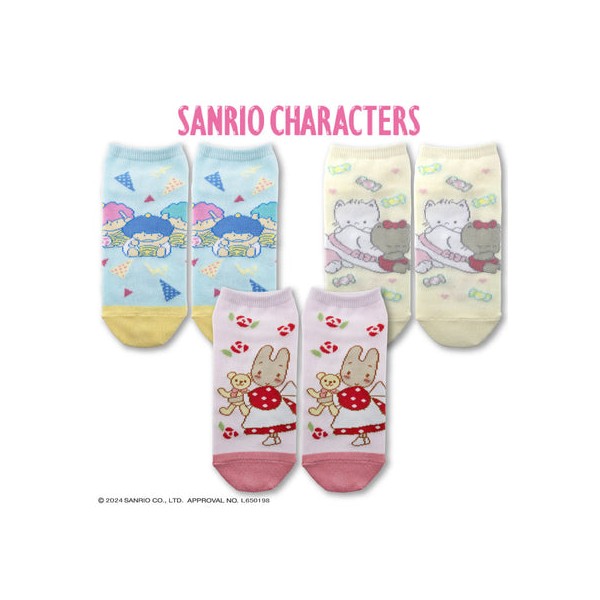 산리오 캐릭터즈 콜라보레이션 그리운 캐릭터 발목 양말
