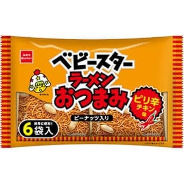 간식 컴퍼니 베이비 스타라면 안주 매운 닭고기 맛 6 봉지 138g