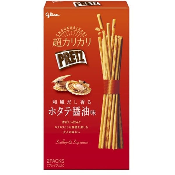 글리코 Glico 슈퍼 바삭 바삭한 일본식 향기 가리비 간장 맛 55g