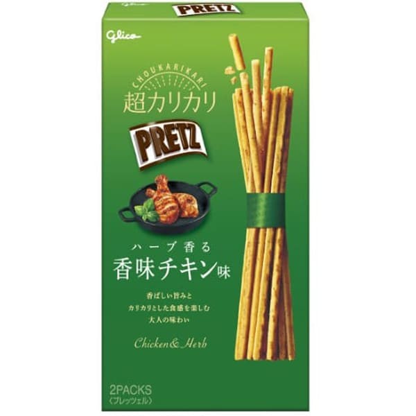 글리코 Glico 슈퍼 바삭 바삭한 허브 향기 향미 치킨 맛 55g