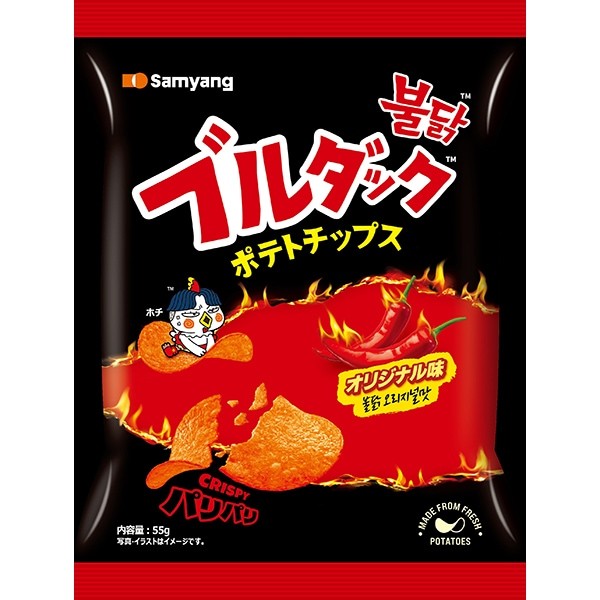 Sanyo Japan Bulldak 감자 칩 오리지널 맛 55g