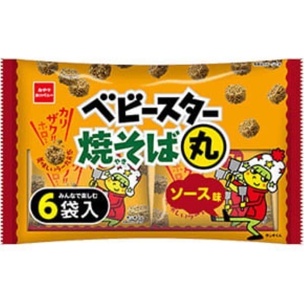 간식 회사 베이비 스타 야키소바 마루 소스 맛 6 봉지 120g