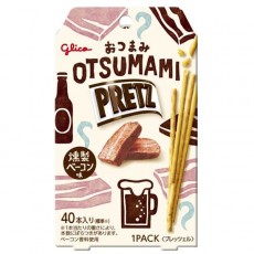 글리코 Glico 안주 플리츠 훈제 베이컨 맛 24g