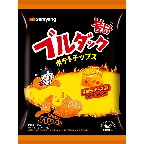 산요 재팬 불닥 감자칩 4종의 치즈맛 55g