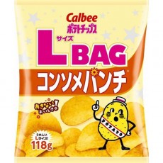 Calbee 칼비 감자칩 L 사이즈 BAG 콩소메 펀치 118 g