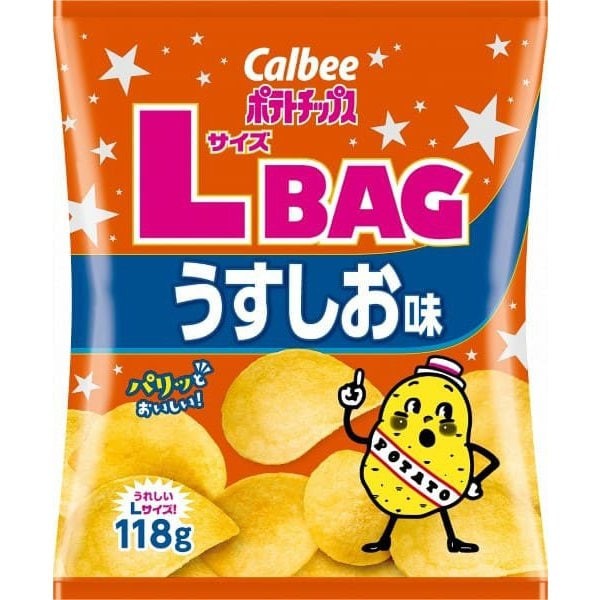 Calbee 칼비 감자칩 L 사이즈 BAG 우스시맛 118g