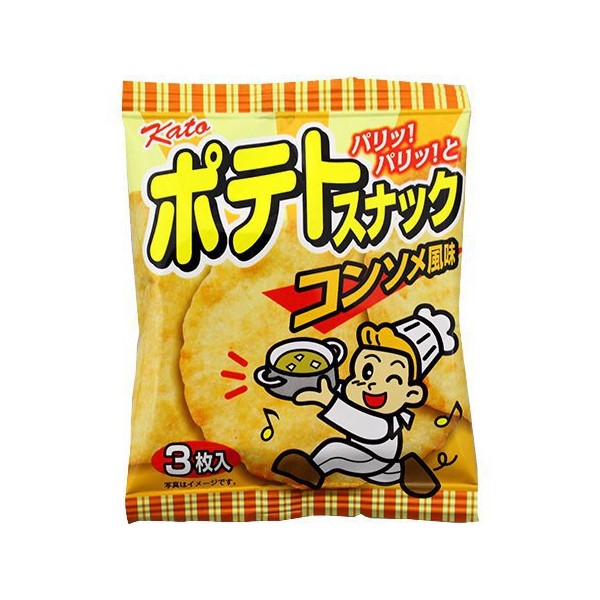 카토 제과 감자 스낵 콩소메 맛 3장×20봉