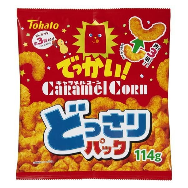 히가시 비둘기 Tohato 흠뻑 팩 캐러멜 콘 114g