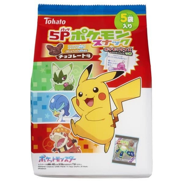 히가시 비둘기 Tohato 5P 포켓몬 스낵 초콜릿 맛 80g(16g×5봉)