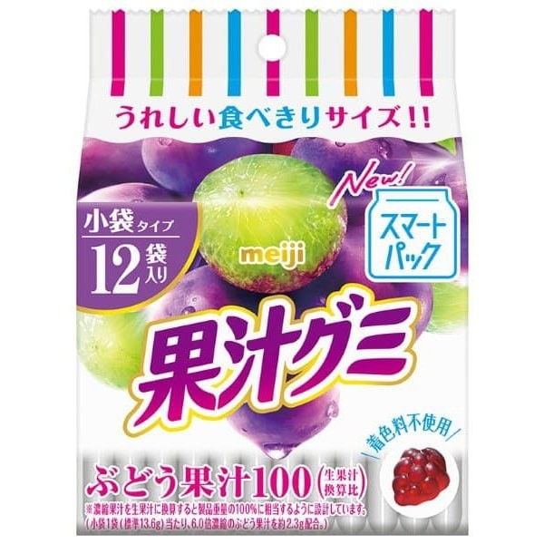 메이지 meiji 과즙 구미 스마트 팩 포도 163g