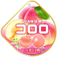 UHA 미각당 코로로 시미즈 흰 복숭아 40g