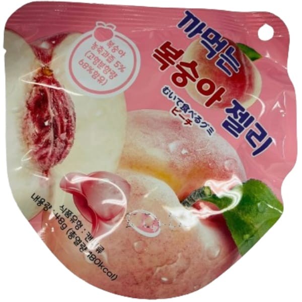 발 스낵 먹고 먹는 구미 복숭아 48g