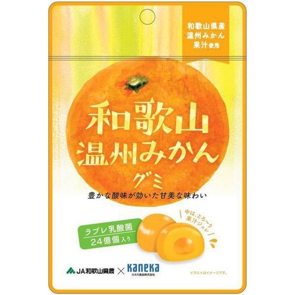 카네카 식품 와카야마 온슈 귤 구미 라브레 유산균 입 40g