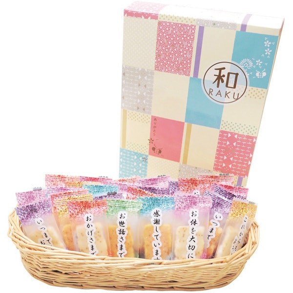 [일본 RAKU 오카키 세트] 우 마요 맛·참깨 샐러드 맛 125g