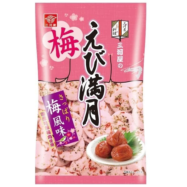 미카와야 제과 미카와야 새우 보름달 매화 맛 68g