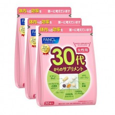 판클 FANCL 30대부터의 보충제 여성용(개 포장 30포×3봉 세트)