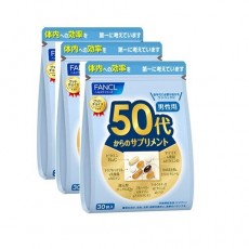 판클 FANCL 50대부터의 보충제 남성용(개 포장 30포×3봉 세트)