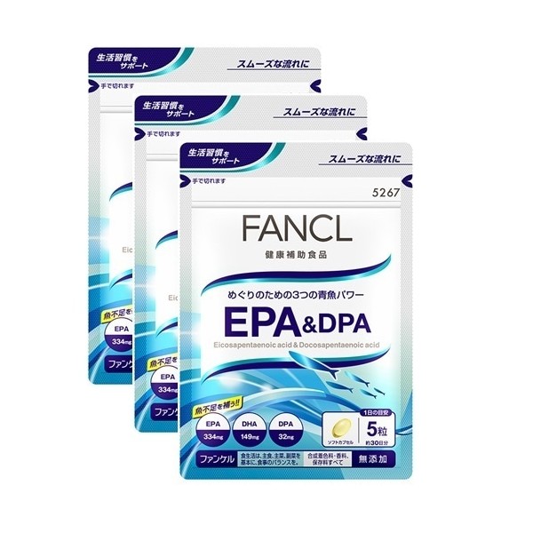 판클 FANCL EPA&DPA 덕용 3봉 세트 약 90일분