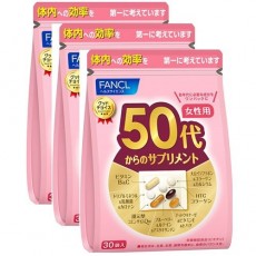 판클 FANCL 50대부터의 보충제 여성용(개 포장 30포×3봉 세트)