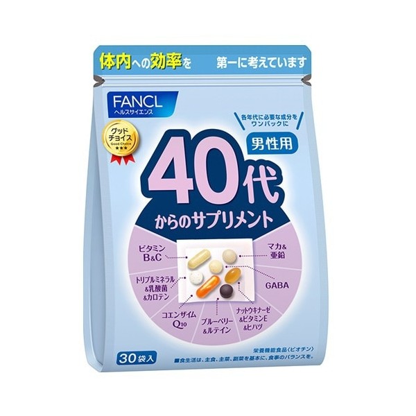 판클 FANCL 40대부터의 서플리먼트 남성용(개 포장 30포가제트봉투입)