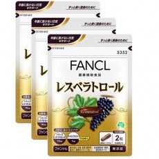 판클 FANCL 보충제 레스베라트롤 덕용 3봉 세트 60립×3 90일분