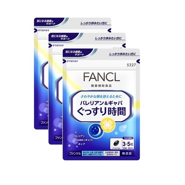 판클 FANCL 발레리안 & 개바 흠뻑 시간 덕용 3봉 세트 90~150일분