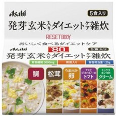 아사히 그룹 식품 Asahi 리셋 바디 발아 현미 들어간 다이어트 케어 잡밥 (5 음식 세트) [다이어트 지원 식품]