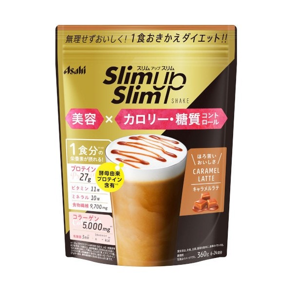 아사히 그룹 식품 Asahi 슬림 업 슬림 슬림 업 슬림 셰이크 캐러멜 라떼 360g