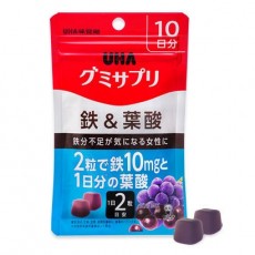 UHA 미각당 구미사프리 철 & 엽산 10 일분 [보충제]